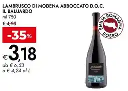 Bennet Lambrusco di modena abboccato d.o.c. IL BALUARDO offerta