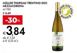 Bennet Müller thurgau trentino doc MEZZACORONA offerta