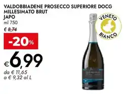 Bennet Valdobbiadene prosecco superiore docg millesimato brut JAPO offerta