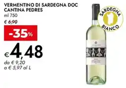 Bennet Vermentino di sardegna doc CANTINA PEDRES offerta