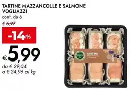 Bennet Tartine mazzancolle e salmone VOGLIAZZI offerta