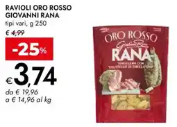 Bennet Ravioli oro rosso GIOVANNI RANA offerta