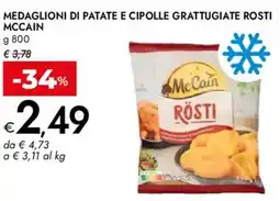 Bennet Medaglioni di patate e cipolle grattugiate rosti MCCAIN offerta