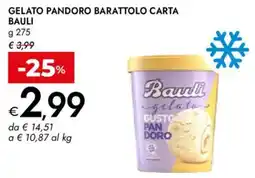 Bennet Gelato pandoro barattolo carta BAULI offerta