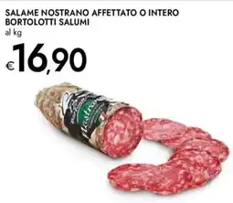 Bennet Salame nostrano affettato o intero bortolotti salumi offerta
