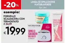 Bennet Fornello scaldacera con termostato NATURAVERDE offerta