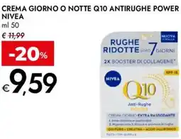 Bennet Crema giorno o notte Q10 antirughe power NIVEA offerta