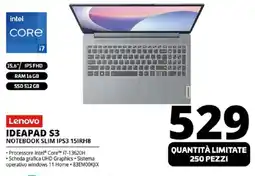 Comet IDEAPAD S3 NOTEBOOK SLIM IPS3 15IRH8 offerta