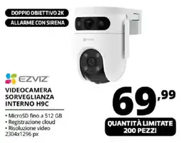 Comet EZVIZ VIDEOCAMERA SORVEGLIANZA INTERNO H9C offerta