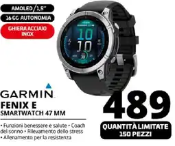 Comet GARMIN FENIX E Smartwatch 47 MM offerta