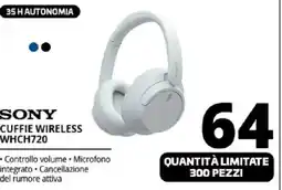Comet SONY CUFFIE WIRELESS WHCH720 offerta