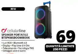 Comet cellularline SPEAKER PORTATILE BTSPKMSBOOMBOXK offerta