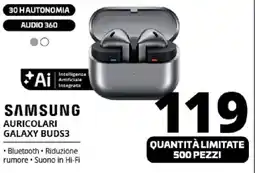 Comet SAMSUNG AURICOLARI GALAXY BUDS3 offerta