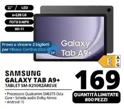 Comet SAMSUNG GALAXY TAB A9+ TABLET SM-X210RZAREUE offerta