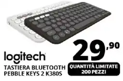 Comet logitech TASTIERA BLUETOOTH PEBBLE KEYS 2 K380S offerta