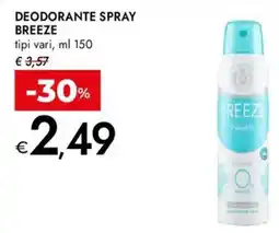 Bennet Deodorante spray BREEZE offerta