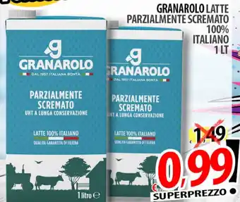 Granarolo latte parzialmente scremato 100% italiano