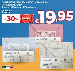 Bennet Completo letto stampato in flanella RENATO BALESTRA offerta
