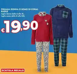 Bennet Pigiama donna o uomo in coral basile offerta