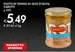 Bennet Filetti di tonno in olio d'oliva ZAROTTI offerta