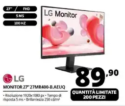 Comet LG MONITOR 27" 27MR400-B.AEUQ offerta