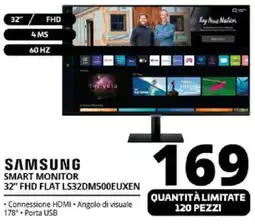 Comet SAMSUNG SMART MONITOR 32" FHD FLAT LS32DM500EUXEN offerta