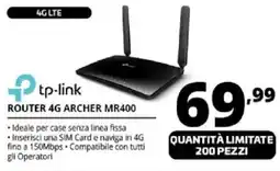 Comet tp-link ROUTER 4G ARCHER MR400 offerta