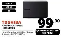 Comet TOSHIBA HARD DISK ESTERNO HDTB540EK3 offerta