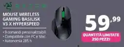 Comet RAZER MOUSE WIRELESS GAMING BASILISK V3 X HYPERSPEED offerta