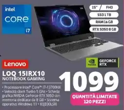 Comet Lenovo LOQ 15IRX10 NOTEBOOK GAMING offerta