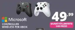 Comet Microsoft CONTROLLER WIRELESS PER XBOX offerta