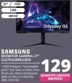 Comet SAMSUNG MONITOR GAMING 27" LS27DG300EUXEN offerta