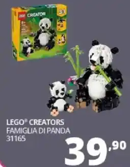 Comet LEGO CREATORS FAMIGLIA DI PANDA 31165 offerta