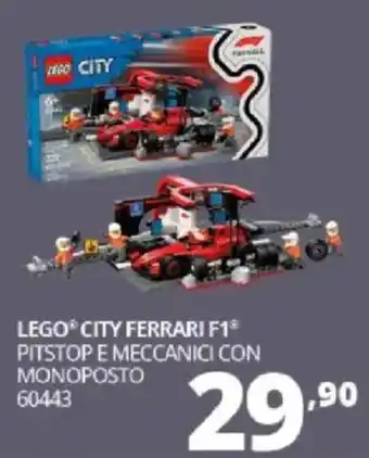 Comet LEGO CITY FERRARI F1 PITSTOP E MECCANICI CON MONOPOSTO offerta