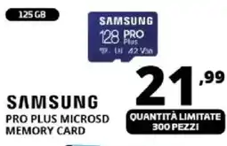 Comet SAMSUNG PRO plus microsd memory card offerta