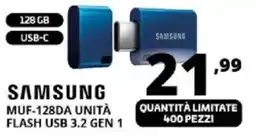 Comet SAMSUNG MUF-128DA UNITÀ FLASH USB 3.2 GEN 1 offerta