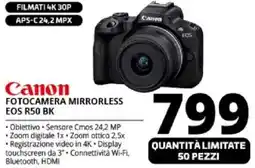 Comet Canon FOTOCAMERA MIRRORLESS EOS R50 BK offerta
