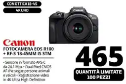 Comet Canon FOTOCAMERA EOS R100 + RF-S 18-45MM IS STM offerta