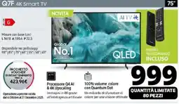 Comet SAMSUNG Q7F 4K Smart TV offerta
