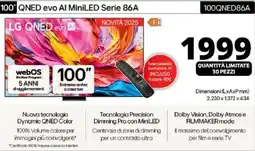 Comet LG 100 QNED evo Al MiniLED Serie 86A 100QNED86A offerta