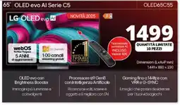 Comet LG 65'' OLED evo Al Serie C5 OLED65C55 offerta