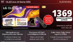 Comet LG 55” OLED evo Al Serie G5S OLED55G56 offerta