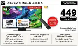 Comet LG 50'' QNED evo Al MiniLED Serie 8FA 50QNED8FA offerta
