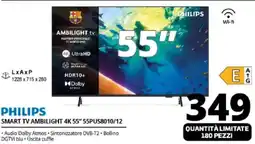 Comet PHILIPS SMART TV AMBILIGHT 4K 55" 55PUS8010/12 offerta