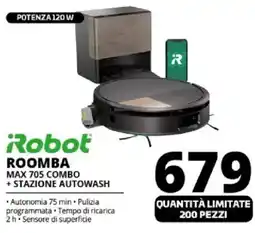 Comet Robot ROOMBA MAX 705 COMBO + STAZIONE AUTOWASH offerta