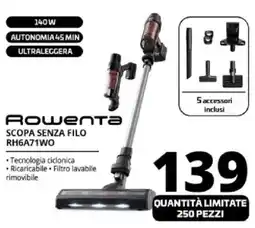 Comet Rowenta SCOPA SENZA FILO RH6A71WO offerta