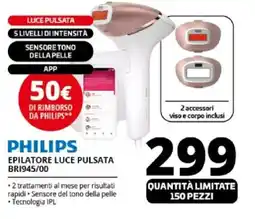 Comet PHILIPS EPILATORE LUCE PULSATA BR1945/00 offerta