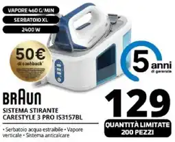 Comet BRAUN SISTEMA STIRANTE CARESTYLE 3 PRO IS3157BL offerta