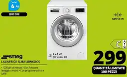 Comet smeg LAVATRICE SLIM LBW62ICS offerta