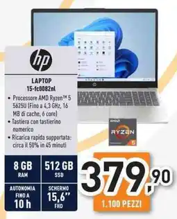 Unieuro hp LAPTOP 15-fc0082nl offerta